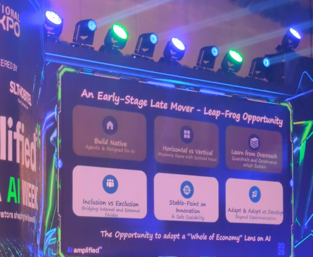 Digital Public Infrastructure as a Strategic Enabler
A core thread across the opening keynotes focused on Sri Lanka’s macro-economic digital goals. 
According to official national frameworks, Sri Lanka aims to expand its digital economy footprint from 3-percent to 12-percent  of GDP by 2030